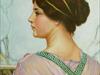 A Grecian lady after Godward 16X20 oil.on panel