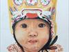 color pencil baby Ann 6X6. color pencil on bristol