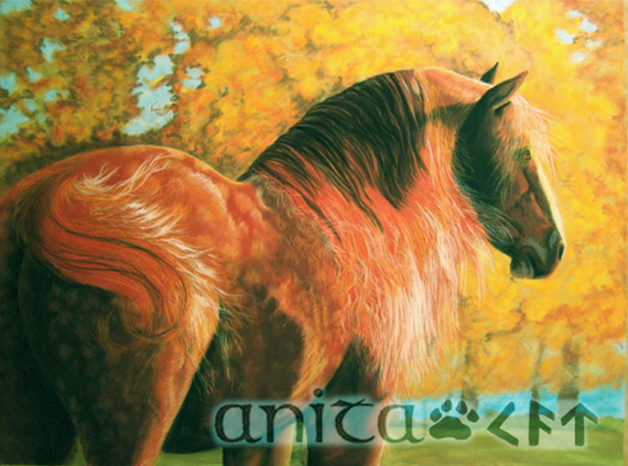Autumn Fire - pastel on suede board, 24x36
